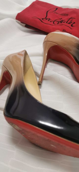 CHRISTIAN LOUBOUTIN So kate 100 Negru Bej Ombre