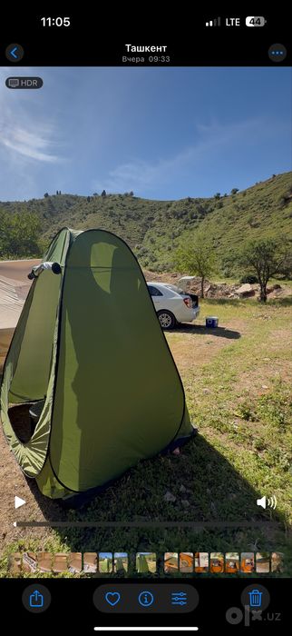 Palatka tualet dush razdevalka uchtasi birda piknik uchun zor palatka