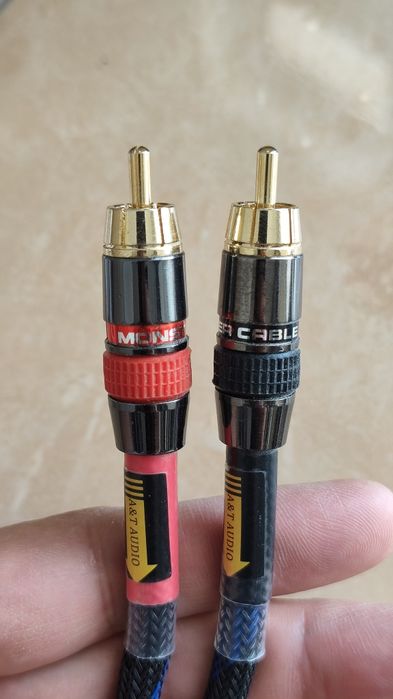 Cablu 2 RCA A&T audio, profesional, 4n OFC, 50cm