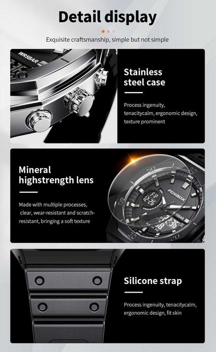 FOXBOX X48 Phantom – хибриден мъжки часовник