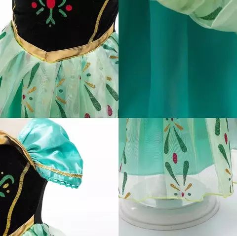 НОВО!!! Рокля на Ана от Замръзналото кралство + Корона!Аксесоари!