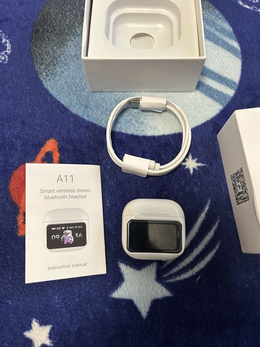 Căști Wireless TWS cu Ecran Tactil Smart, Bluetooth 5.4, ANC + ENC, Noi