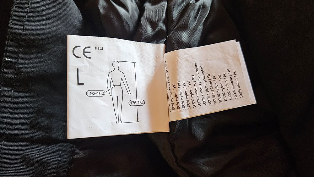 Работен зимен панталон топлозащитен нов размер L, черен цвят