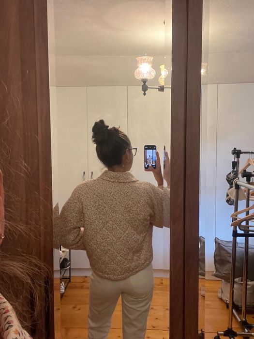 Geaca stil bomber cu design floral