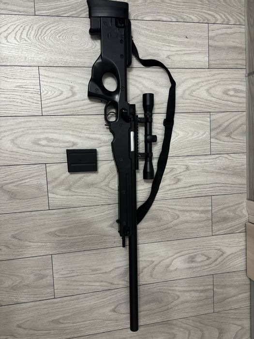 Pușcă Airsoft Sniper Bolt Action – 2.5–3 J + Lunetă 4x32