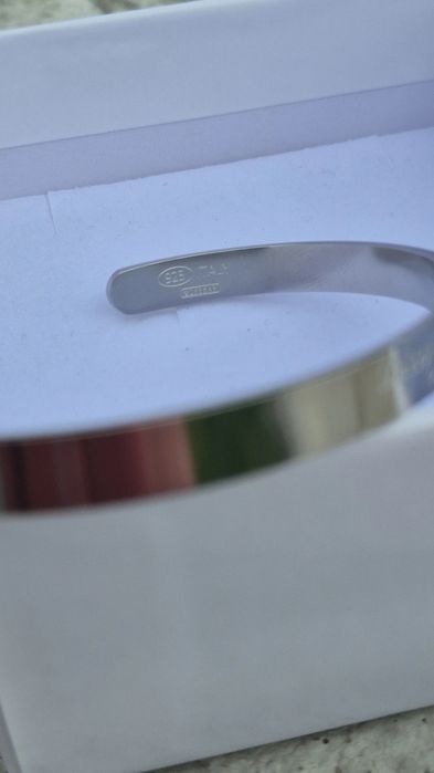 Bratara Maison Margiela Frosted Surface si silver
