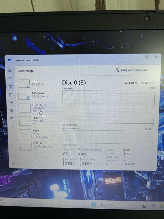 Laptop lenovo| i7gen8 | display 17,3 inch| ssd+hdd | bateria ca noua