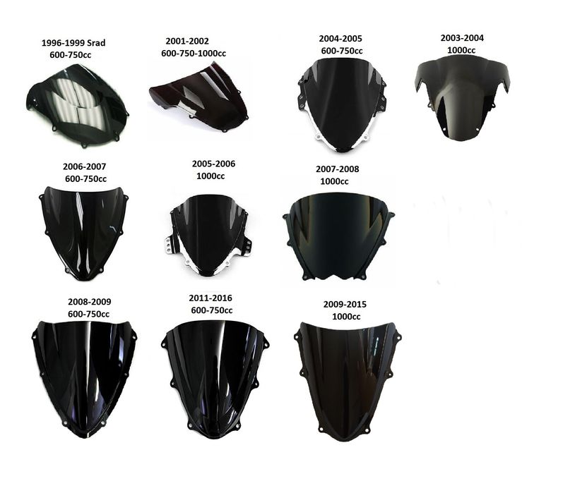 Suzuki Gsx-R Слюди за Почти всички модели