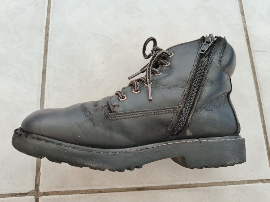 Испанские ботинки кожаные утеплённые 35 размер