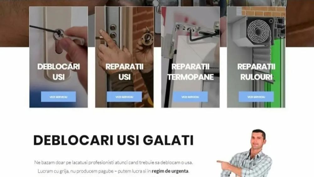 Deblocari usi Galati/Reparatii termopane Galati/Reparatii usi/Yale usi