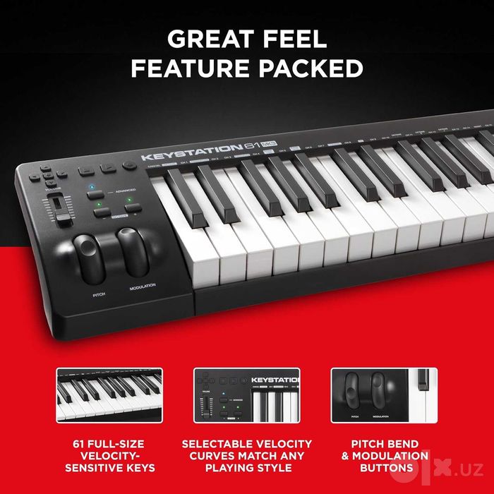MIDI-клавиатура M-Audio Keystation 61 MK3 + Педаль сустейна в подарок