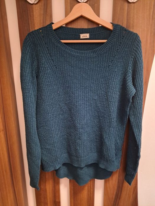 Дамски син пуловер