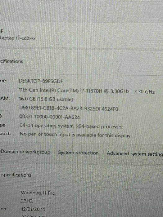 Лаптоп HP Pavilion 17 MD-17 GJRT