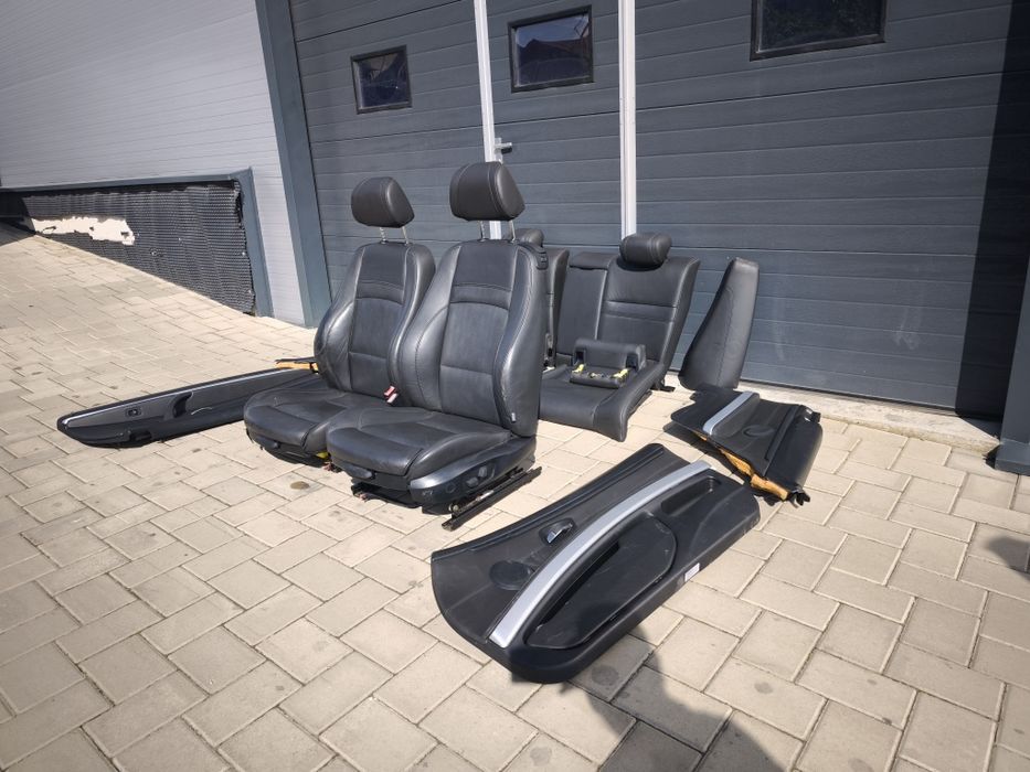 Interior full electric piele nappa neagra BMW seria 3 E92