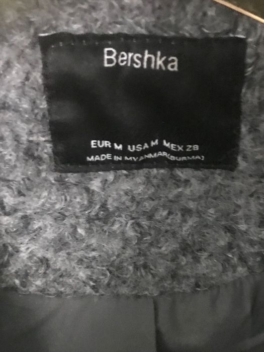 Palton de culoare gri Bershka