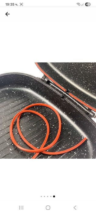 Двоен правоъгълен грил тиган