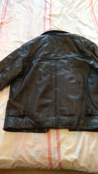 Мъжо яке-естествена кожа XL