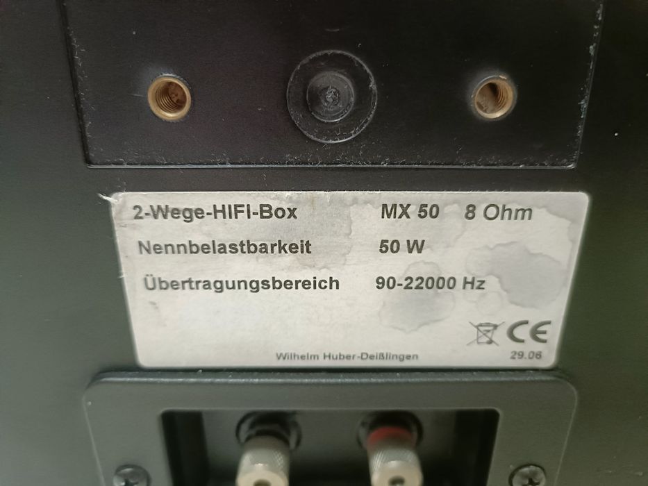 Boxe WHD MX 50, 8 ohmi, 50W, 2 cai, sunet foarte bun