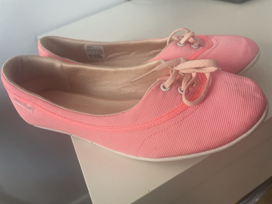 Adidas pink ballet flats
