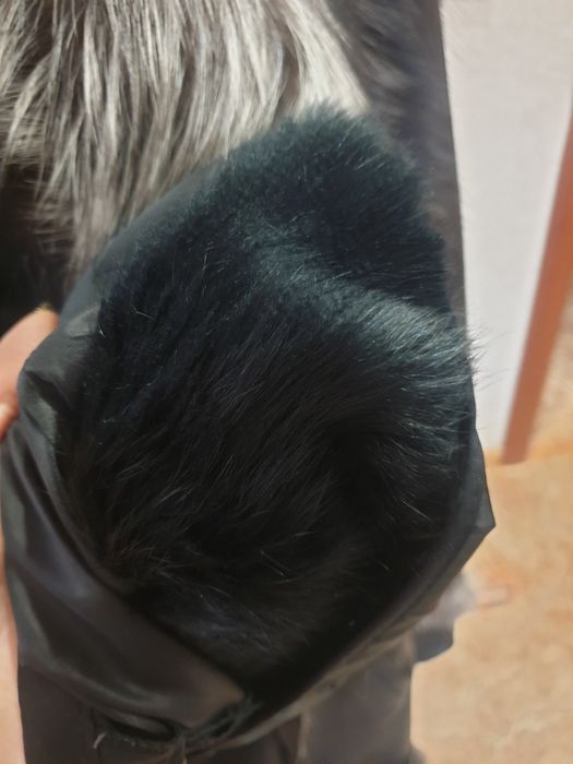 Кожаное зимнее пальто