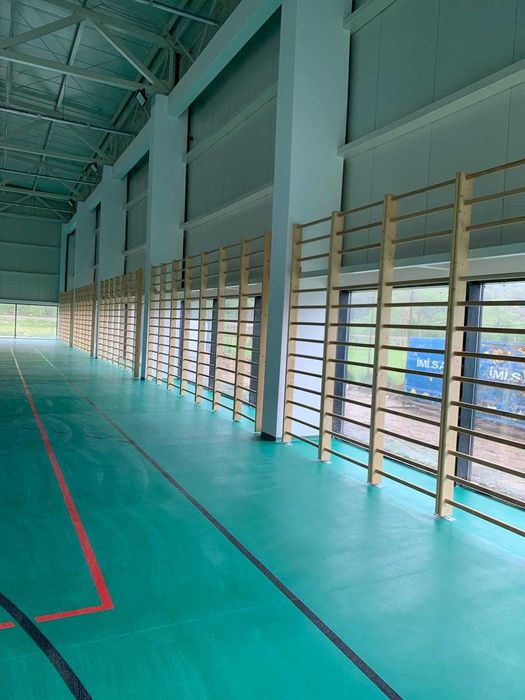 Spaliere Gimnastică Lemn Sali de Sport– 277,5x85 cm, 13 Bare din Fag