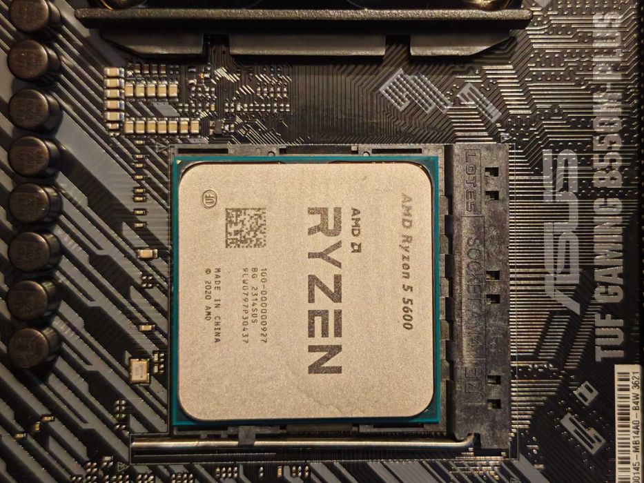 ASUS TUF B550M-Plus Gaming + Ryzen 5 5600, шестядрен 3.9/4.4GHz AM4