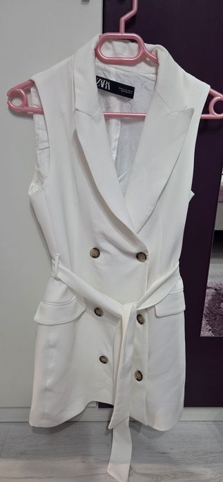 Бяла рокля сако zara XS-S
