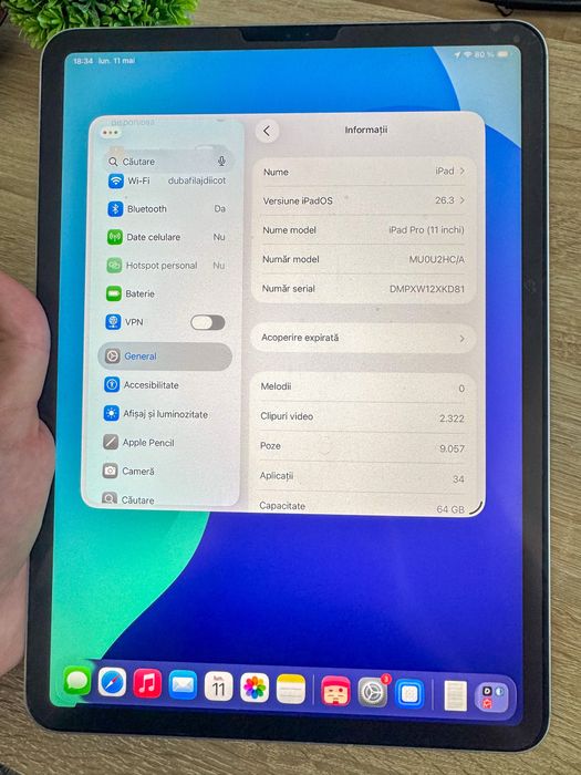 IPad pro 11' Wi-Fi + Cellular