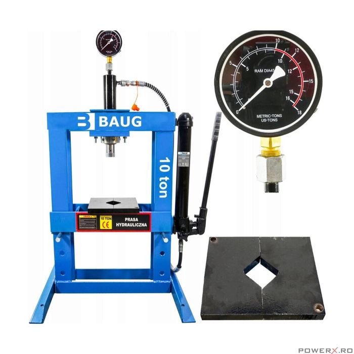 Presa hidro - pneumatica, hidraulica, pneumatica 10 tone Baug