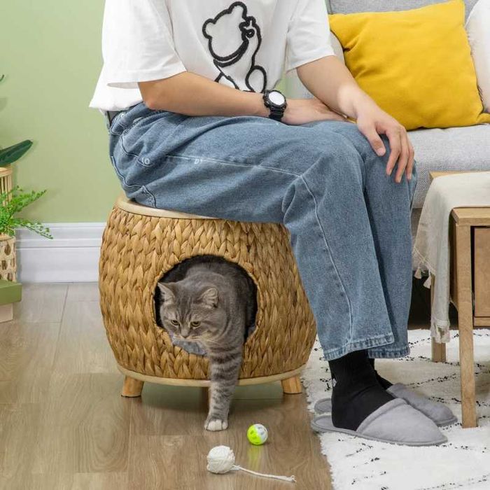 Котешка пещера Pawhut, изработена от воден зюмбюл