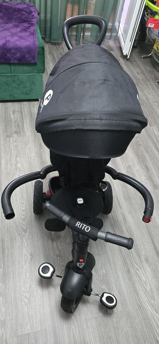 Tricicleta trotineta  cu roti de cauciuc Qplay Rito Rubber