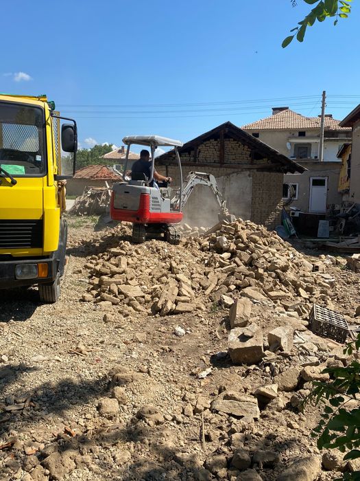 Услуги с мини багер комбиниран багер бокат самосвал bobcat