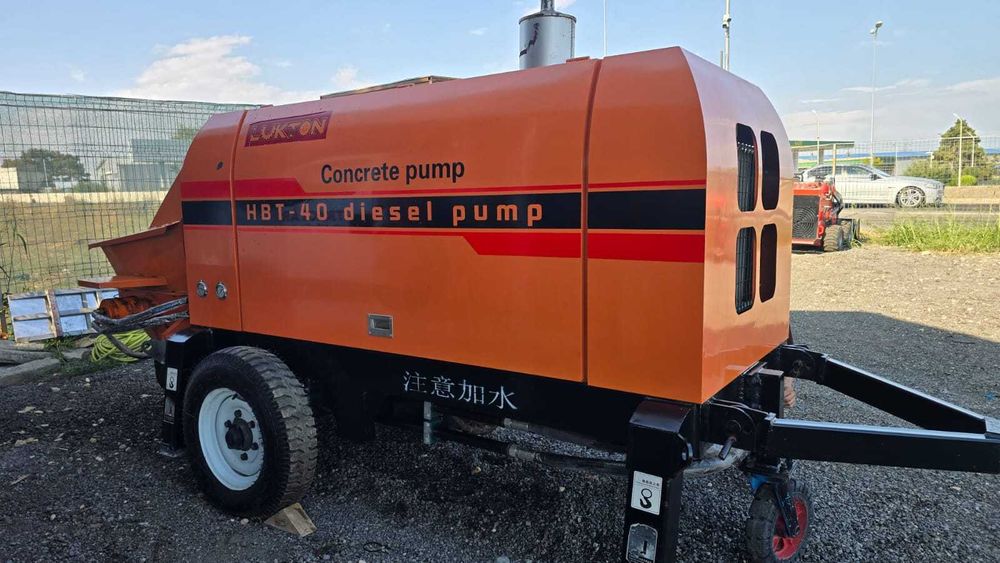 Pompa beton diesel + 200m țevi&furtun - LUKTON 150CP