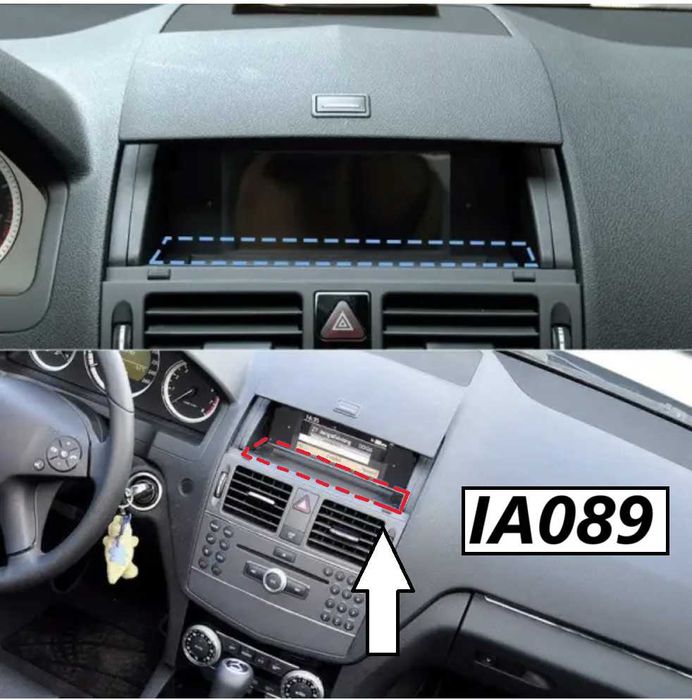 Капаче за W204 пред навигацията на Mercedes C - class  Черно нови