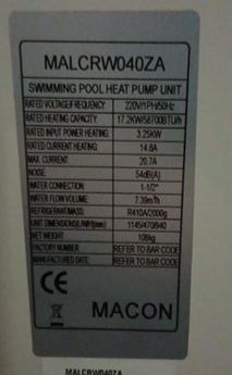 Тепловой насос для бассейна