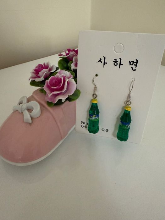 Дамски Обици Coca Cola, Donat, Fanta, Sprite, Buble Tee, Гердан с живи