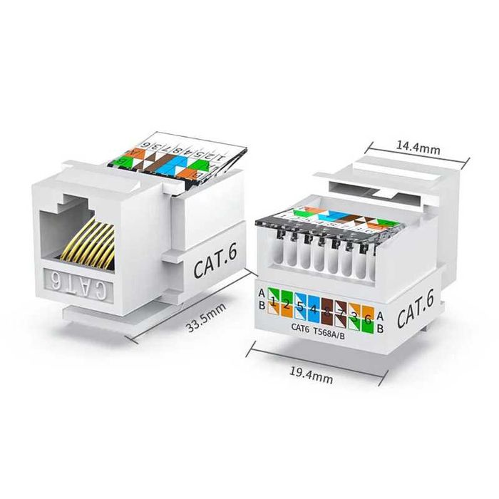 Модуль RJ45 Keystone jack RJ45 UTP cat6