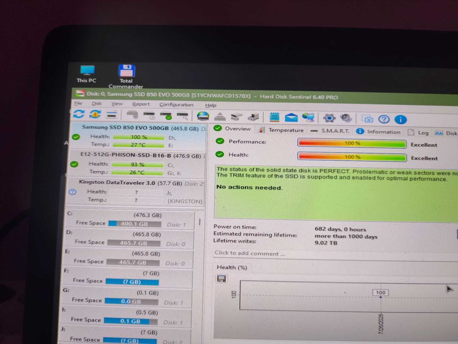 ssd Samsung 860 EVO 500gb 99%