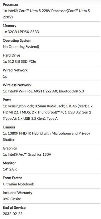 Lenovo ThinkPad E14 Gen 7 / Intel® Core™ Ultra 5 228V / RAM 1x 32GB LPD5X / Intel® Arc™ Graphics 130V / 512 SSD / Чисто НОВ Ultraslim Notebook