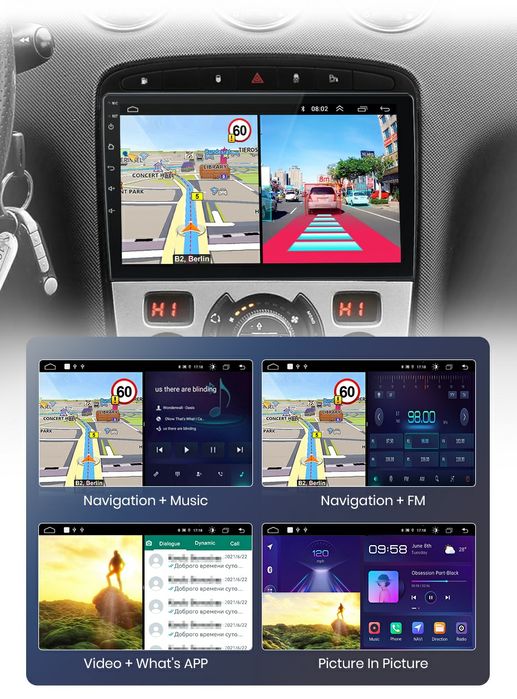 Navigatie Android dedicata Peugeot 308, 308SW, 408 (2012-2020).

Confi