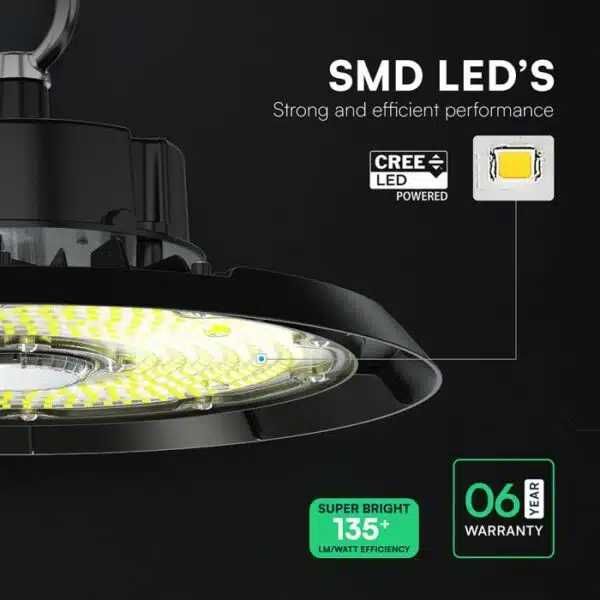 LED 200W Камбана V-tac с CREE диоди 27000lm 6г гаранция Индустриален