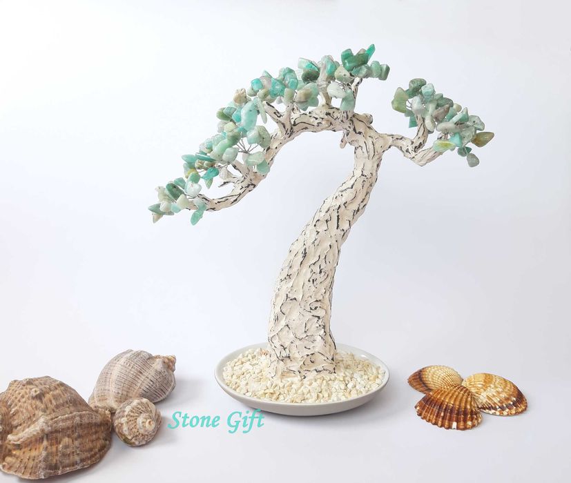 Дръвче Амазонит, Подарък Приятел, Кръщене, Подарък Кръстници, Класна