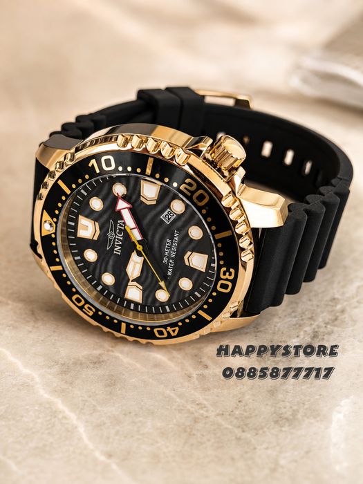 INVICTA Abyss black/gold 48 mm, Инвикта нов мъжки часовник
