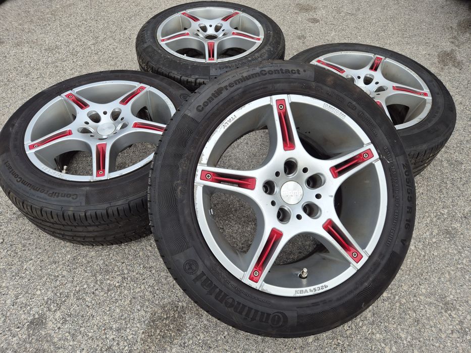 5х112/16 МОМО с гуми VW Audi Skoda Seat 5x112/16 Фолксваген Ауди Шкода