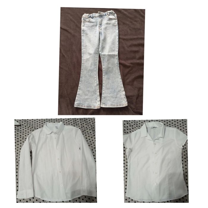 Lot 134 blugi și camasi albe