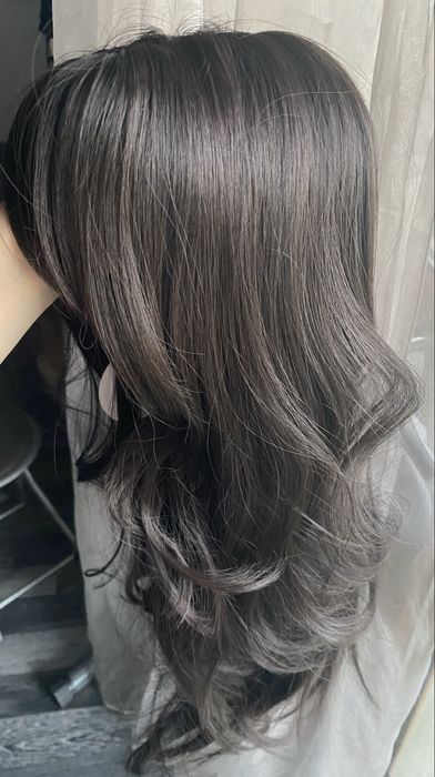 НОВА Кафява естествена перука! 100% високо качество