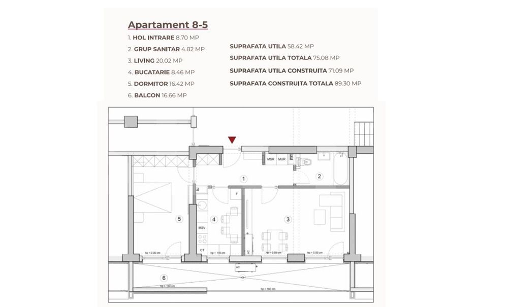Apartament 2 camere, 75.08 mp, ansamblu 0% Comision Achizitie, Calea S — fotografia 3