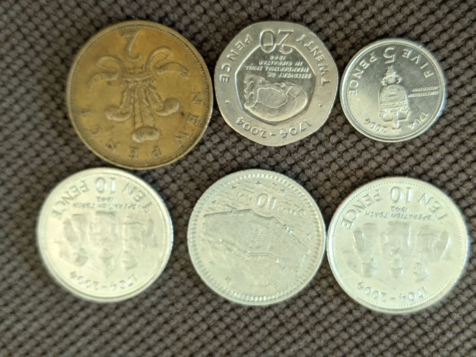 Gibraltar coins sets Монети Гибралтар 8бр.