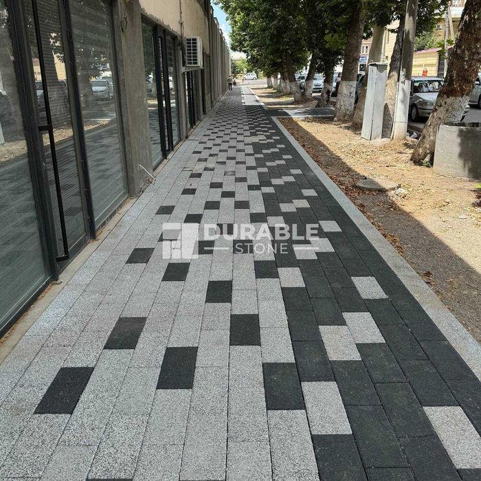 Bruschatka. Брусчатка. Тротуарная плитка. Укладка. Вибропрессованная.