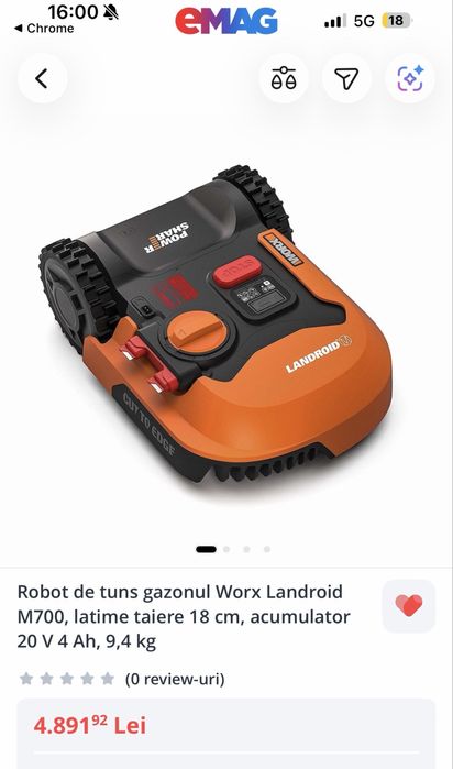 Robot tuns gazon Landroid worx M700